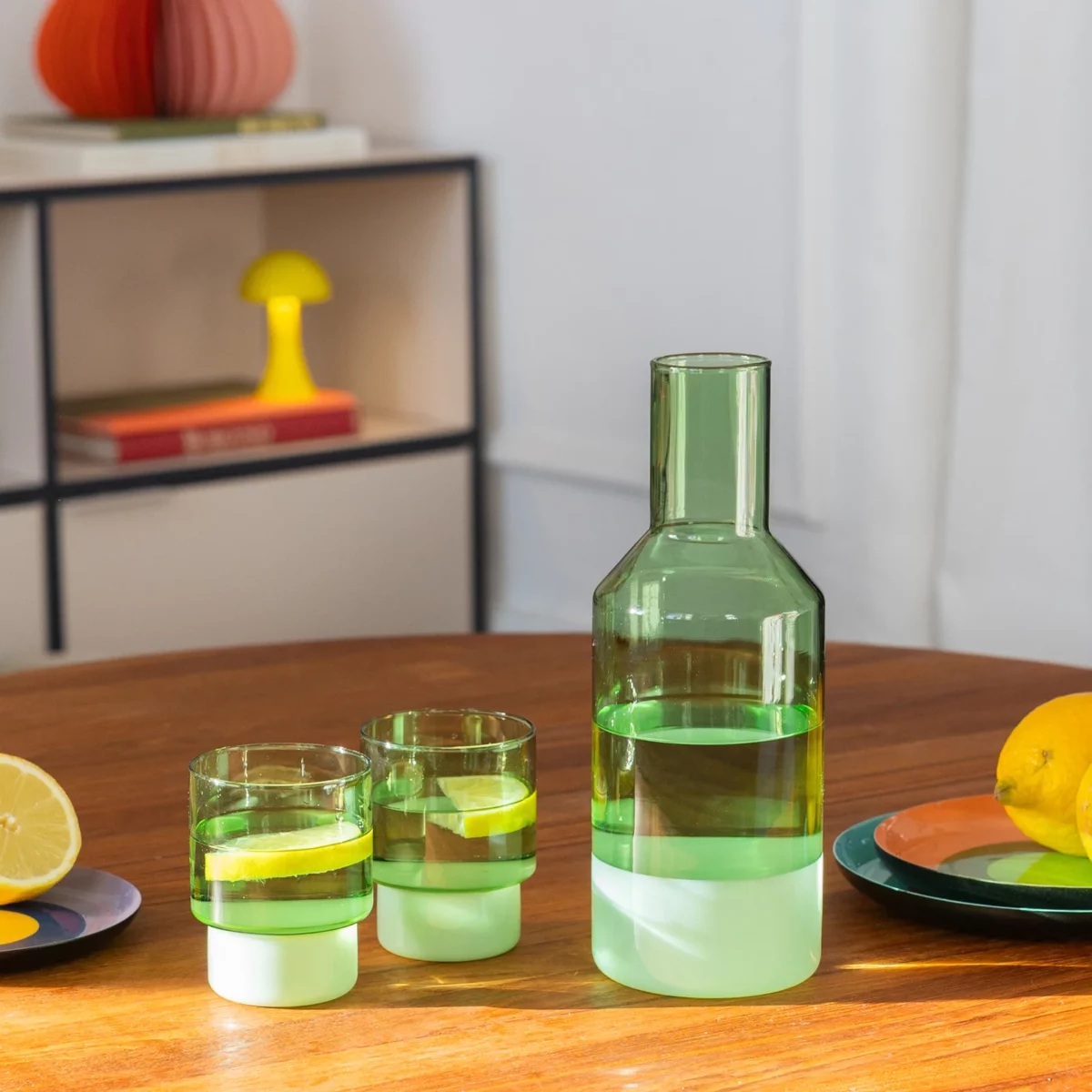 Remember Jill Glasses, Set of 2, Green, Detail View 2 | One Horizon