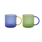 Remember Glasbecher Fred 2er-Set Green-Blue | One Horizon