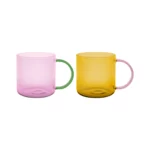 Remember Glasbecher Fred 2er-Set Rose-Yellow | One Horizon