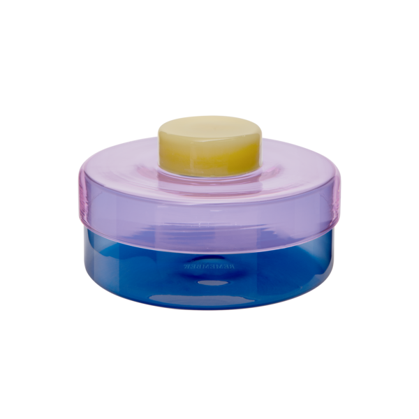 Glasdose Milou - Rosa-Blau