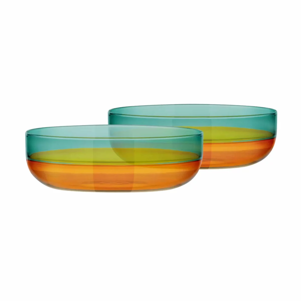 Remember Glass Bowls, Set of 2, Amber | One Horizon