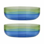 Remember Glass Bowls, Set of 2, Ocean, Detail View 3 | One Horizon