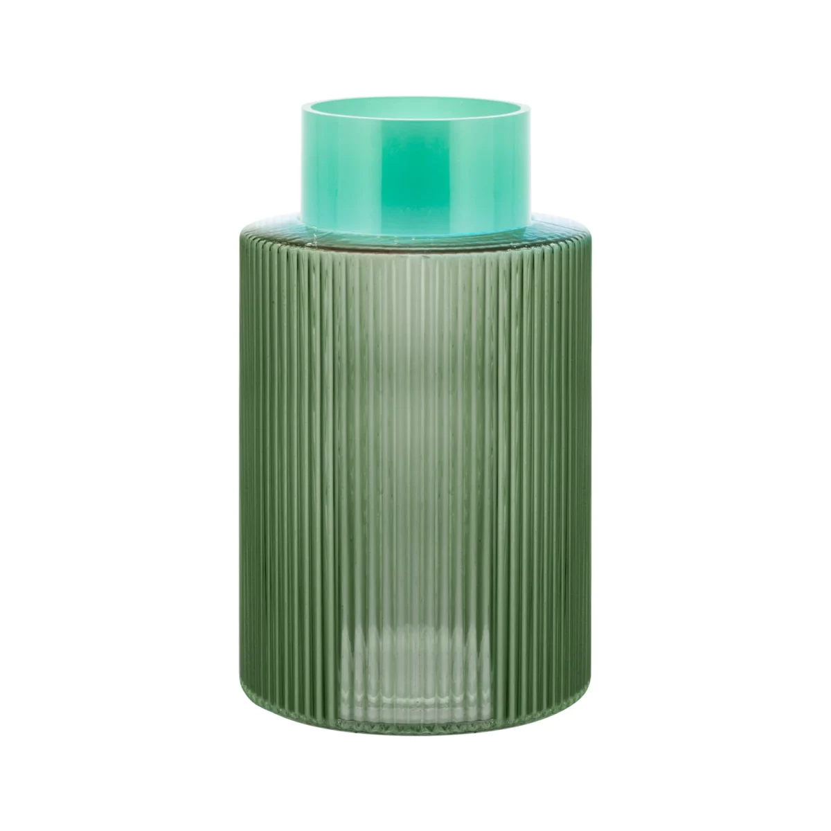 Vase en verre Remember Groove Green L | One Horizon