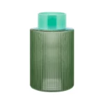 Vase en verre Remember Groove Green L | One Horizon