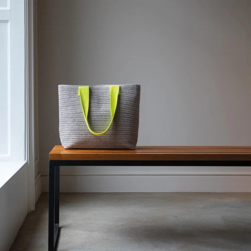 Sac panier Remember gris clair, vue détaillée 2 | One Horizon