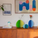 Vase en papier Remember Yuki Green L, vue détaillée 3 | One Horizon