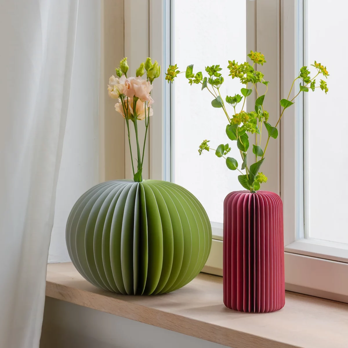 Vase en papier Remember Yuki Sage M, vue détaillée 3 | One Horizon