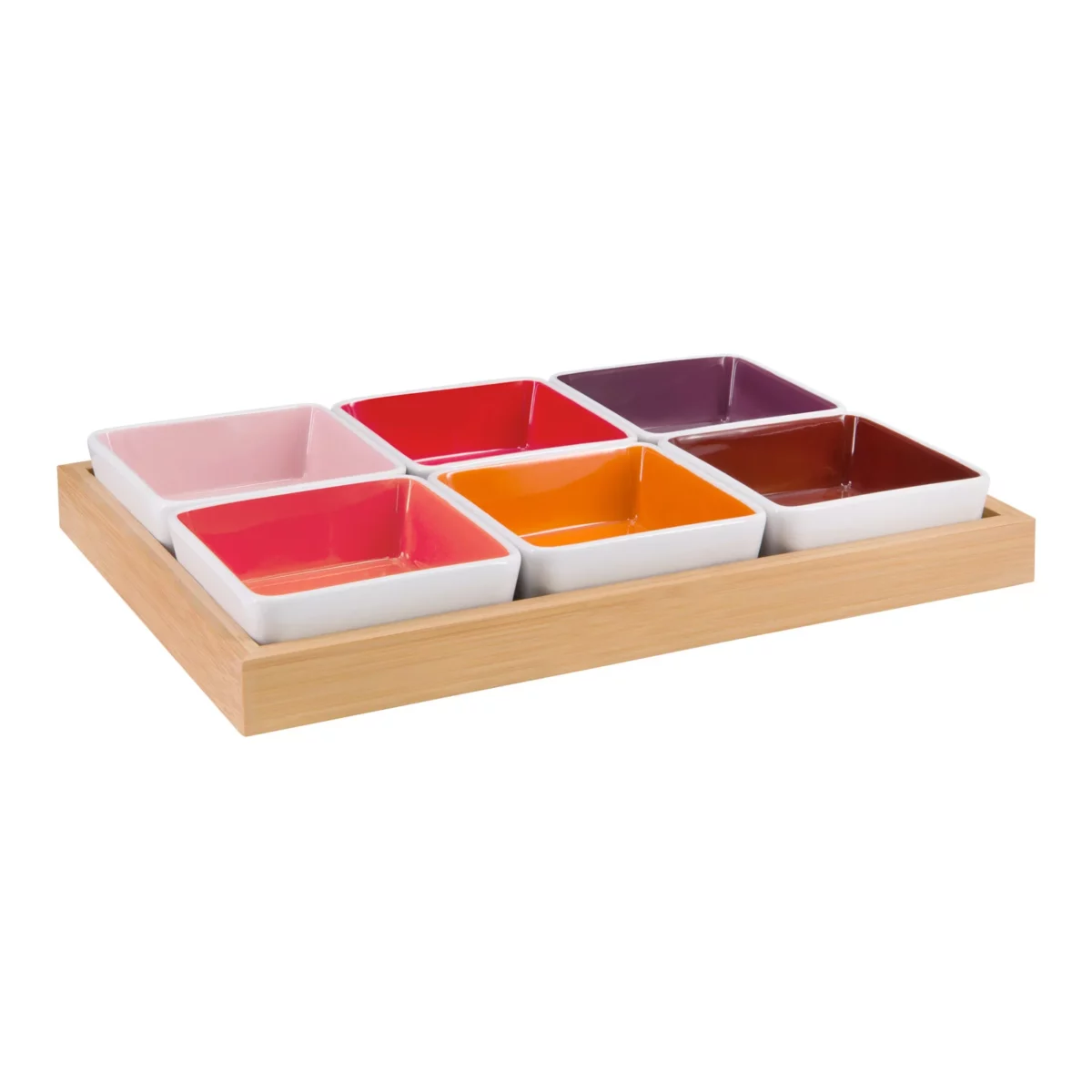 Remember Schalenset mit Holztablett 7er-Set Nr. 3 | One Horizon