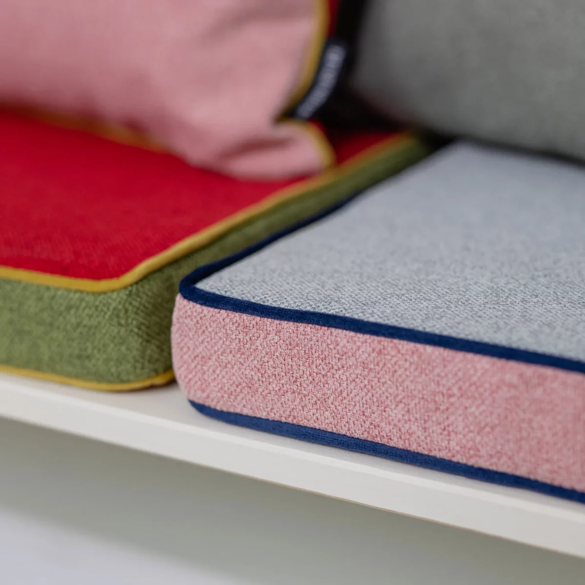 Remember Wasabi Seat Cushion, Detail View 2 | One Horizon
