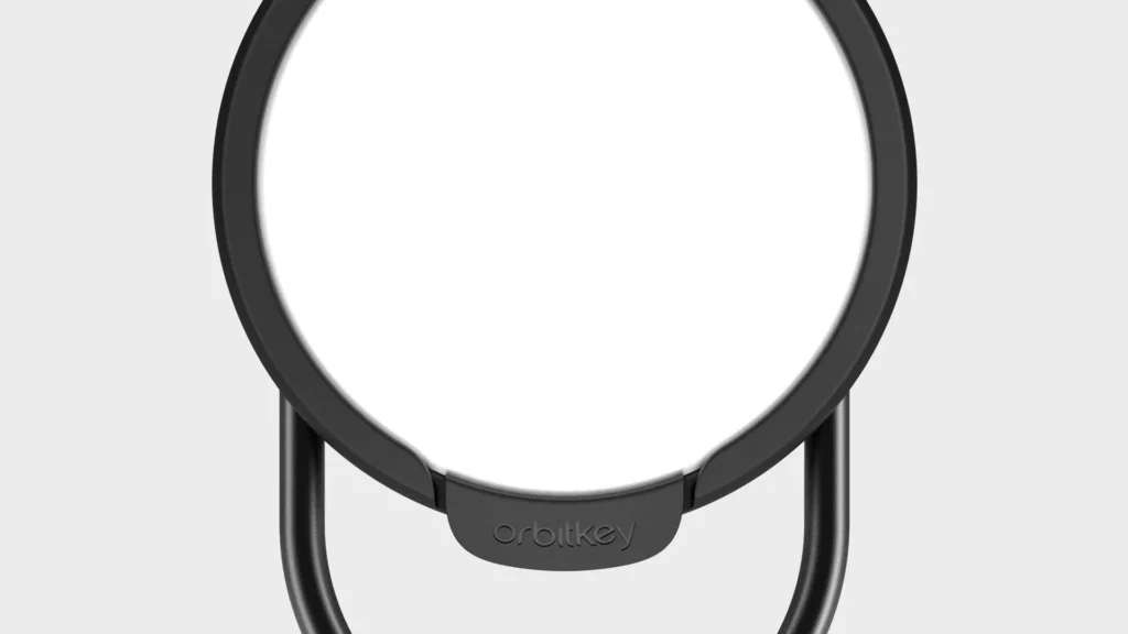 Orbitkey AirTag Case in Schwarz mit Schlüsselring und Schlüsseln