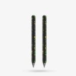 Stilform AEON aluminium pencil Splash with graphite tip, black with green and yellow paint speckles
