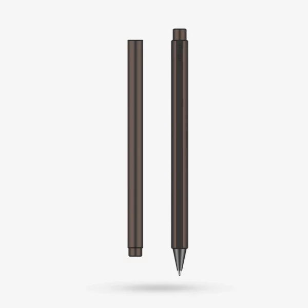 FLOW Rollerball Pen, Aluminum - Walnut Brown