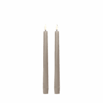 LED Taper Candle with Soft-Fit Cap, 25 cm, Set of 2