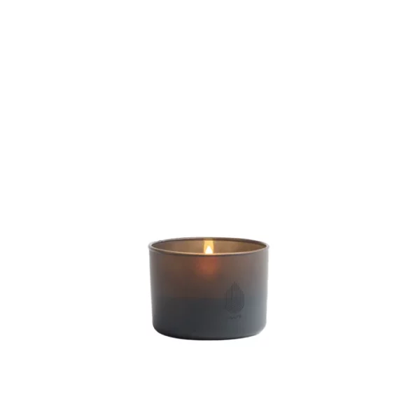 LED Candle in a Glass Jar - Gray, 8.2 x 6 cm
