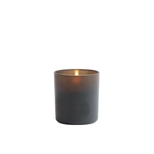 LED Candle in a Glass Jar - Gray, 9.2 x 10.2 cm