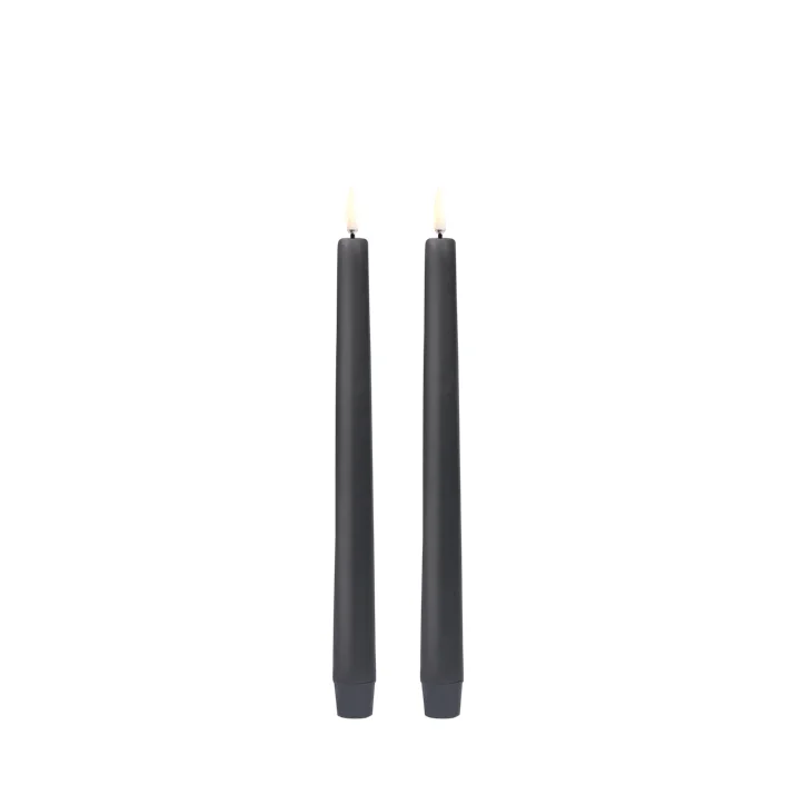 Uyuni Lighting LED Stabkerze Classic 25 cm, 2er-Set Grau | One Horizon