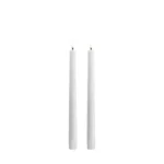 LED Taper Candle with Soft-Fit Cap, 25 cm, Set of 2 Nordisch Weiss