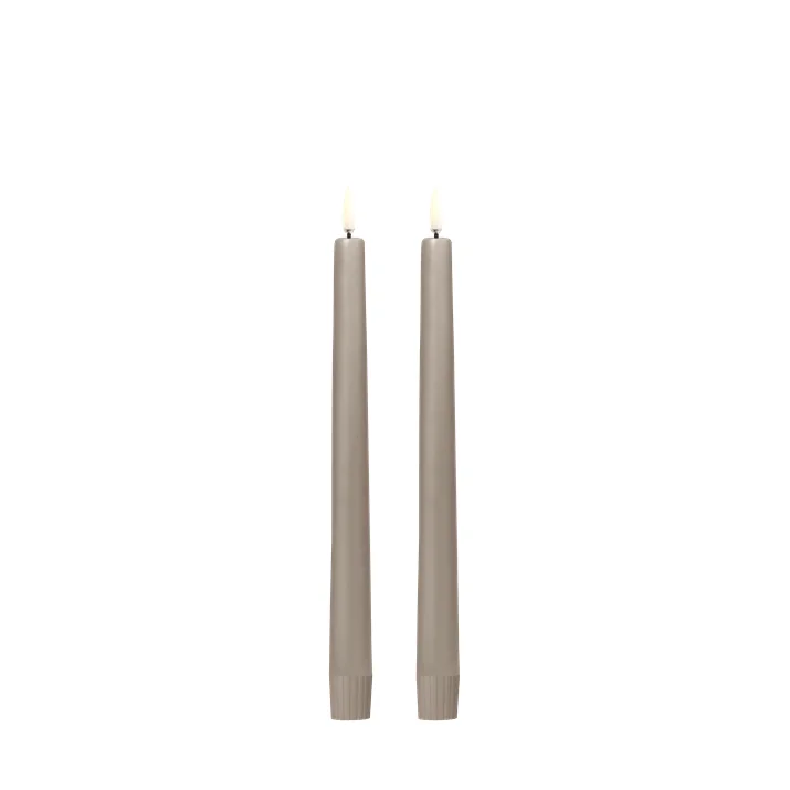 Uyuni Lighting LED Stabkerze Soft-Fit-Cap 25 cm, 2er-Set Sandstein | One Horizon