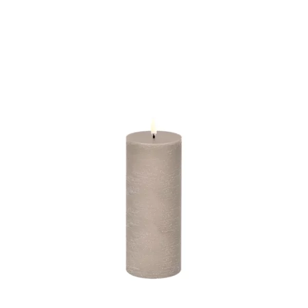 Rustic LED Pillar Candle, 7.8 cm
