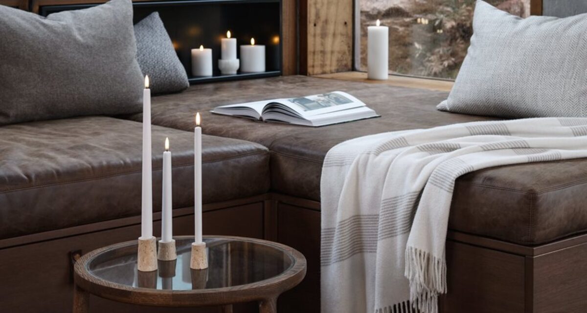 Classic LED Pillar Candle, 25 cm, Set of 2