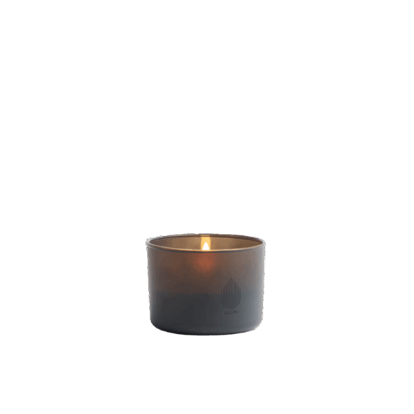 LED Candle in a Glass Jar - Gray, 8.2 x 6 cm