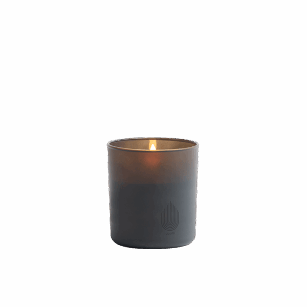 LED Candle in a Glass Jar - Gray, 9.2 x 10.2 cm