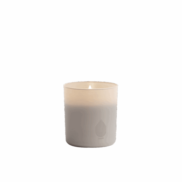 LED Candle in a Glass Jar - Sandstone, 9.2 x 10.2 cm