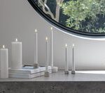 LED Taper Candle with Soft-Fit Cap, 25 cm, Set of 2