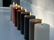 Rustic LED Pillar Candle, 7.8 cm