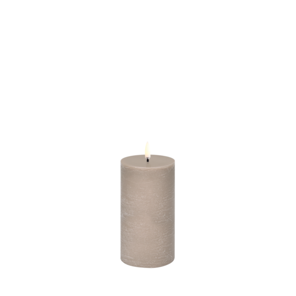 Rustic LED Pillar Candle, 7.8 cm