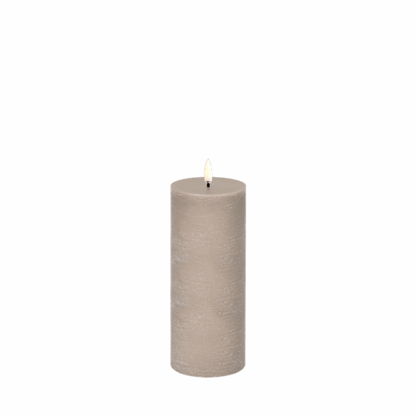 Rustic LED Pillar Candle, 7.8 cm