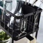 Yamazaki Two-Tier Dish Rack TOWER Black, Detail View 5 | One Horizon