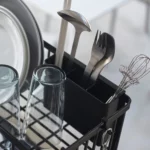 Yamazaki Two-Tier Dish Rack TOWER Black, Detail View 6 | One Horizon