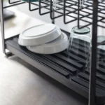 Yamazaki Two-Tier Dish Rack TOWER Black, Detail View 7 | One Horizon
