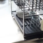 Yamazaki Two-Tier Dish Rack TOWER Black, Detail View 8 | One Horizon