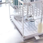 Yamazaki Two-Tier Dish Rack TOWER White, Detail View 8 | One Horizon