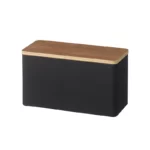 Boîte de rangement Yamazaki RIN noire, vue détaillée 9 | One Horizon