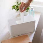 Boîte de rangement Yamazaki RIN blanche, vue détaillée 8 | One Horizon