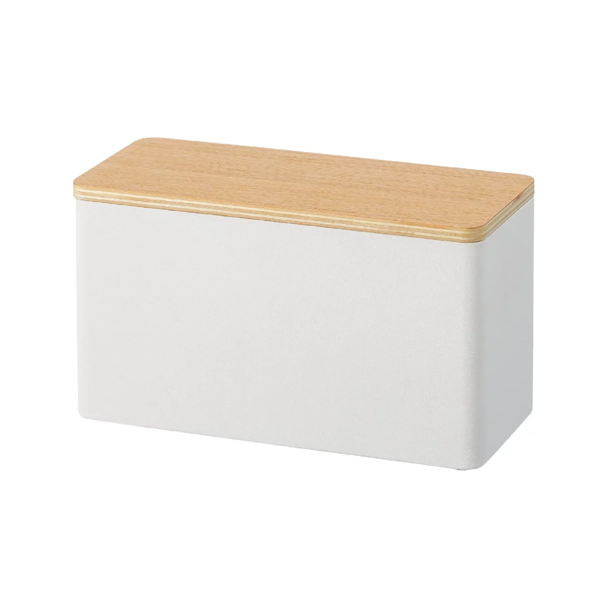 Boîte de rangement Yamazaki RIN blanche, vue détaillée 9 | One Horizon