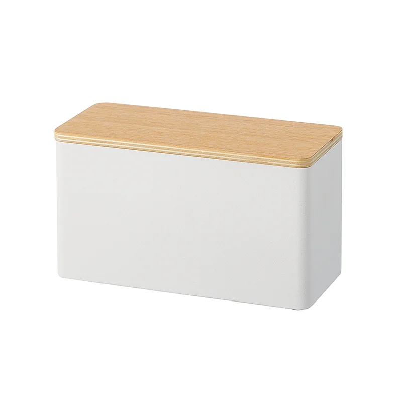 Boîte de rangement Yamazaki RIN blanche, vue détaillée 10 | One Horizon