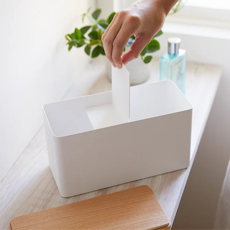 Boîte de rangement Yamazaki RIN blanche, vue détaillée 11 | One Horizon