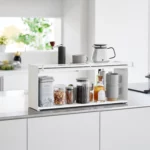 Yamazaki Aufbewahrungsbox TOWER mit Schiebedeckel Weiss, Detailansicht 2 | One Horizon