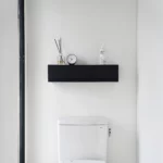 Yamazaki TOWER Black Wall-Mounted Storage Box, Detail View 8 | One Horizon