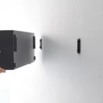 Yamazaki TOWER Black Wall-Mounted Storage Box, Detail View 11 | One Horizon