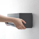 Yamazaki TOWER Black Wall-Mounted Storage Box, Detail View 12 | One Horizon