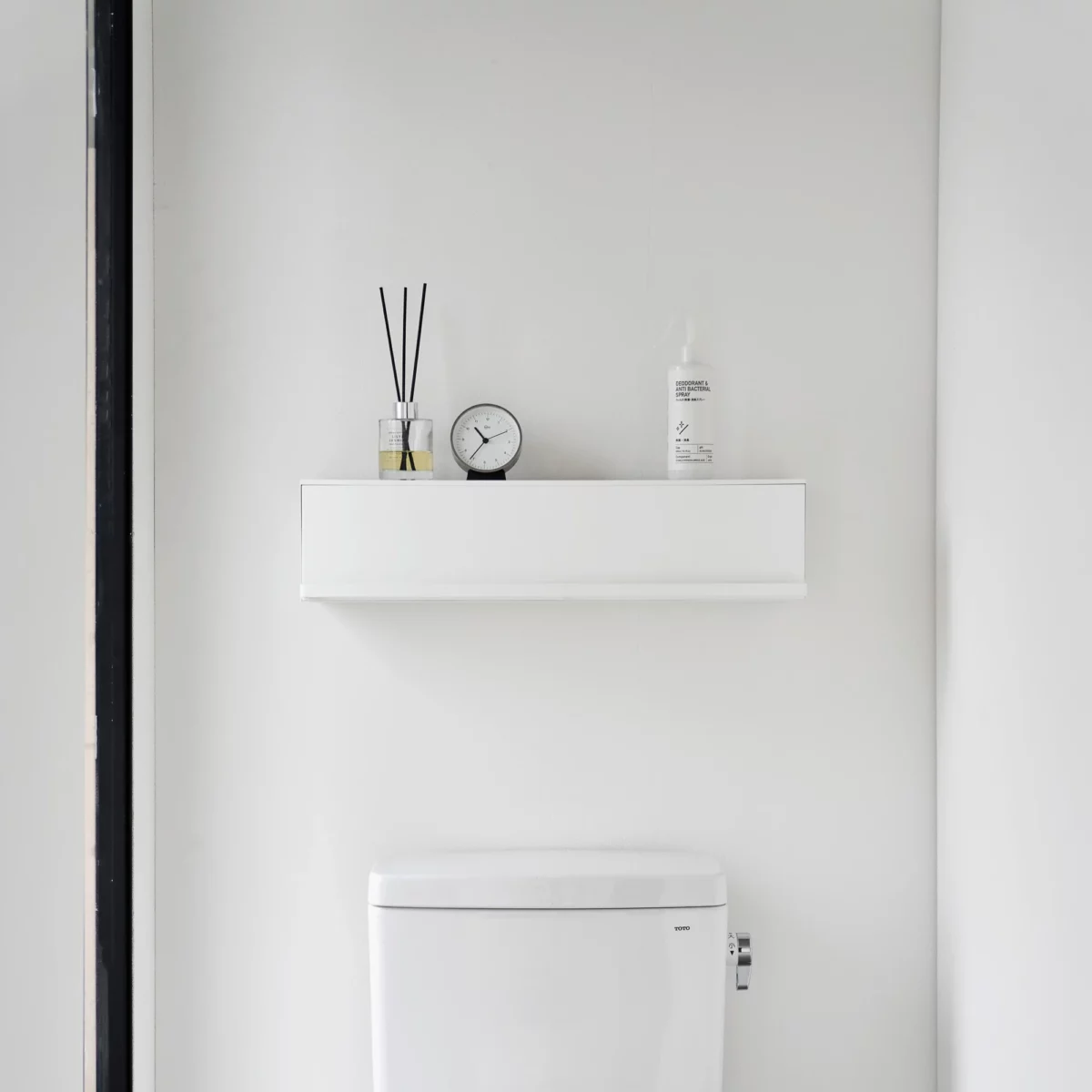 Yamazaki TOWER White Wall-Mounted Storage Box, Detail View 8 | One Horizon