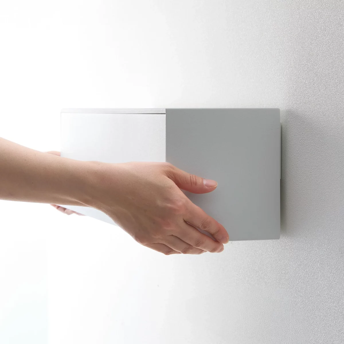 Yamazaki TOWER White Wall-Mounted Storage Box, Detail View 11 | One Horizon