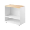 Yamazaki TOWER Semi-Enclosed 2-Tier Storage Cart, White | One Horizon