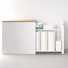 Yamazaki Auszieh-Regal TOWER mit Holzablage Weiss, Detailansicht 4 | One Horizon