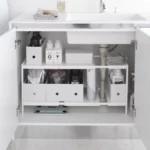 Yamazaki TOWER White Pull-Out Shelf, Detail View 5 | One Horizon